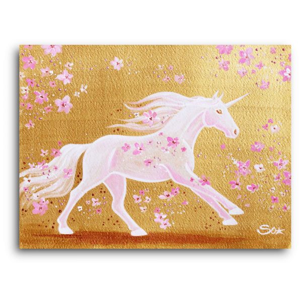 Einhornbild: Glückliches Blüten Einhorn Angebot