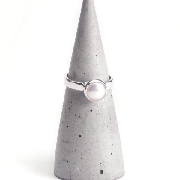 Ring mit Perle, Sterlingsilber 925, Größe 55 Online – Bild 2