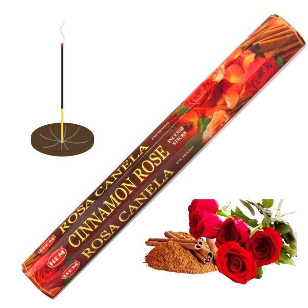 HEM Cinnamon Rose, Zimt Rose Räucherstäbchen, 20 Sticks, 23cm, Brenndauer 40min Online-Verkauf