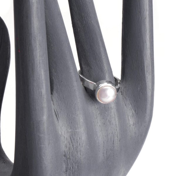 Ring mit Perle, Sterlingsilber 925, Größe 55 Online – Bild 3