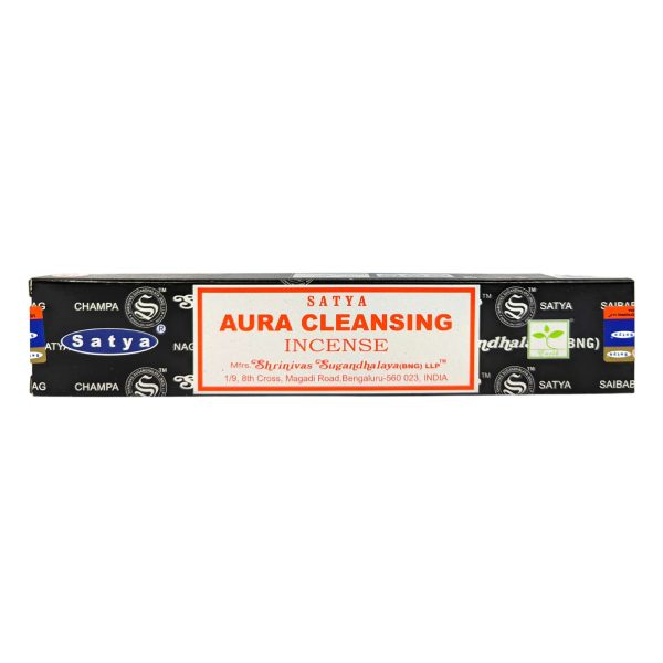 Satya Aura Cleansing, Aurareinigung Räucherstäbchen, 12 Sticks, 20cm, Brenndauer 45min Schn?ppchen