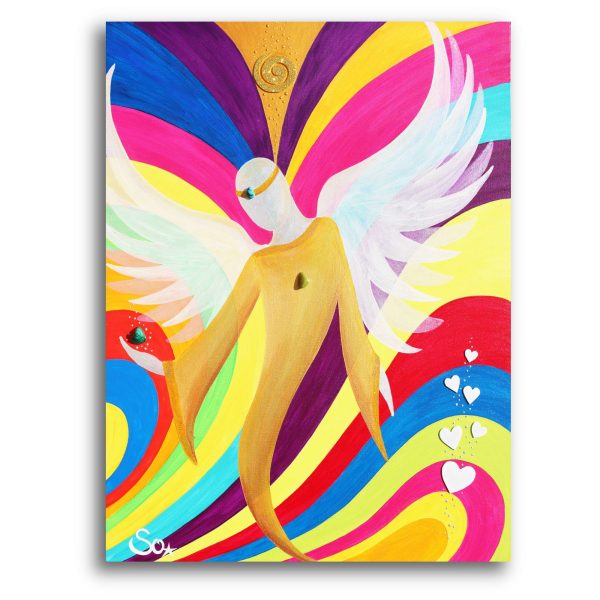 Engelbild: Regenbogen-Engel der heilsamen Liebe Mode