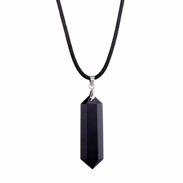 Obsidian Anhänger für Halskette (5x1cm) Zu verkaufen