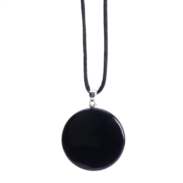 Obsidian Spiegel Kettenanhänger (Ø 4cm) Verkauf