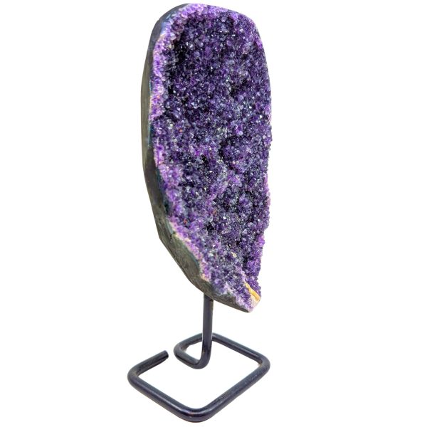 Amethyst Geode auf Metallständer (13 x 27 cm), 2,15 kg Angebot – Bild 2