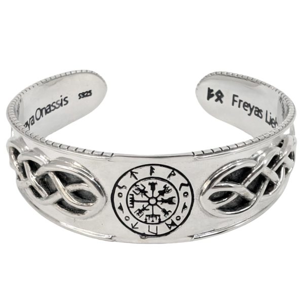 Runenarmreif Schutz von Freya Onassis, 925 Silber (6-7 cm) Angebot