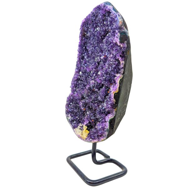 Amethyst Geode auf Metallständer (13 x 27 cm), 2,15 kg Angebot – Bild 3